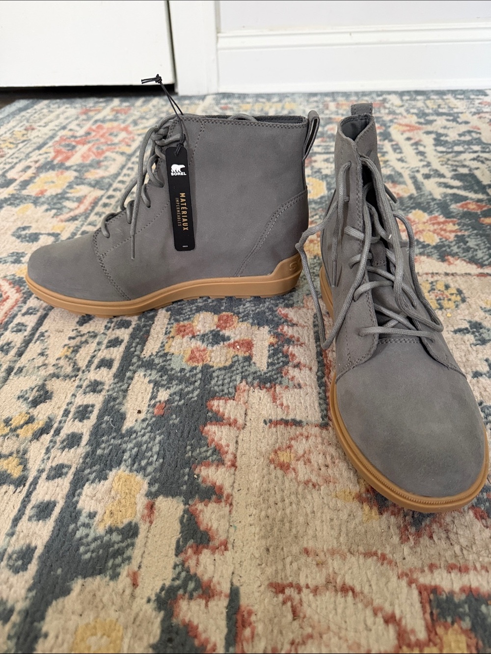 Sorel Grey Water Resistant Chukka Boots with Gum Sole - Women